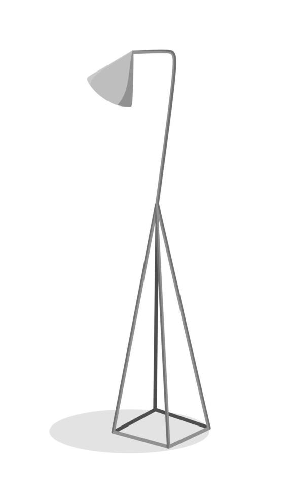 illustration vectorielle de plancher de lampe de mobilier d'intérieur moderne dans un style plat isolé vecteur