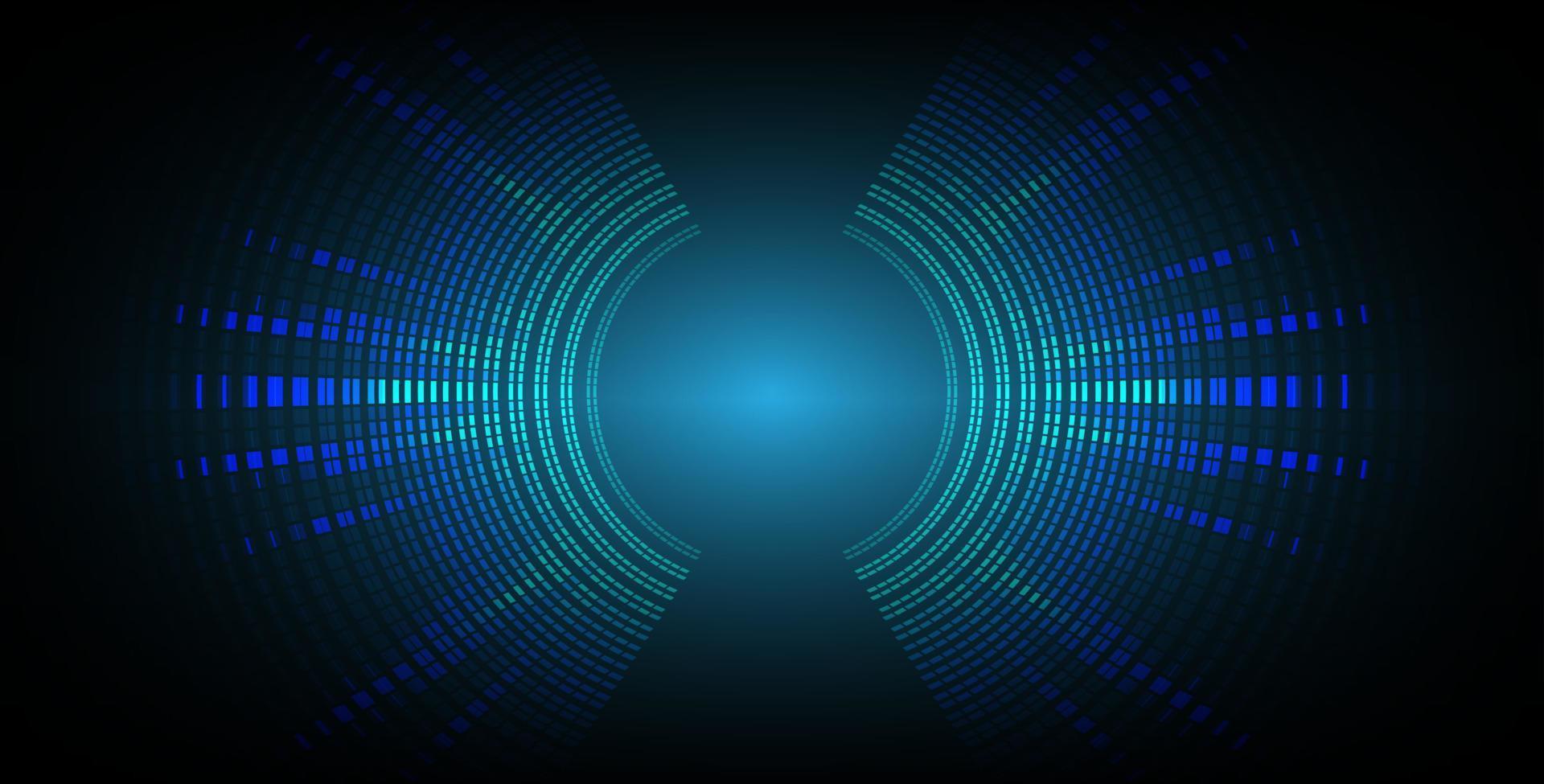 ondes sonores oscillant lumière sombre vecteur