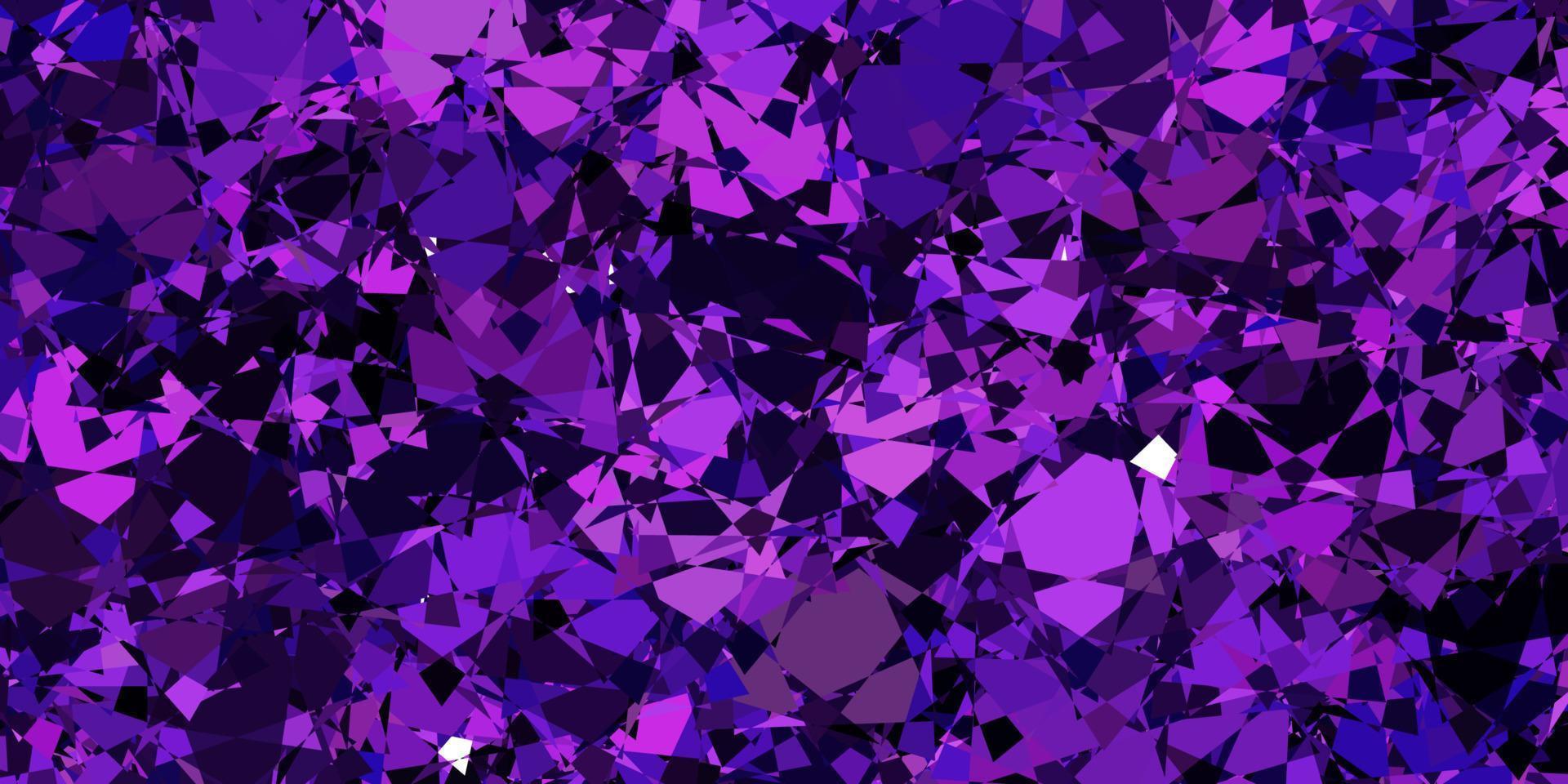 mise en page de vecteur violet foncé avec des formes triangulaires.