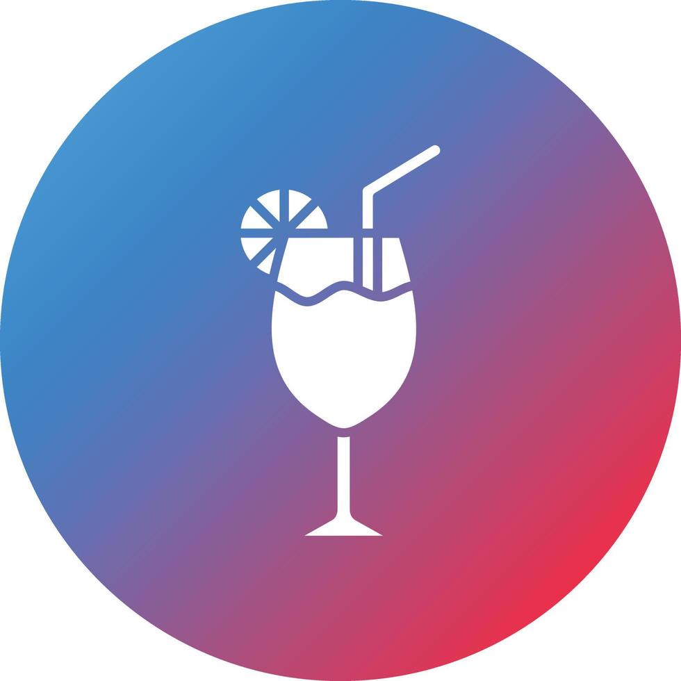 icône de fond dégradé cercle glyphe cocktail vecteur
