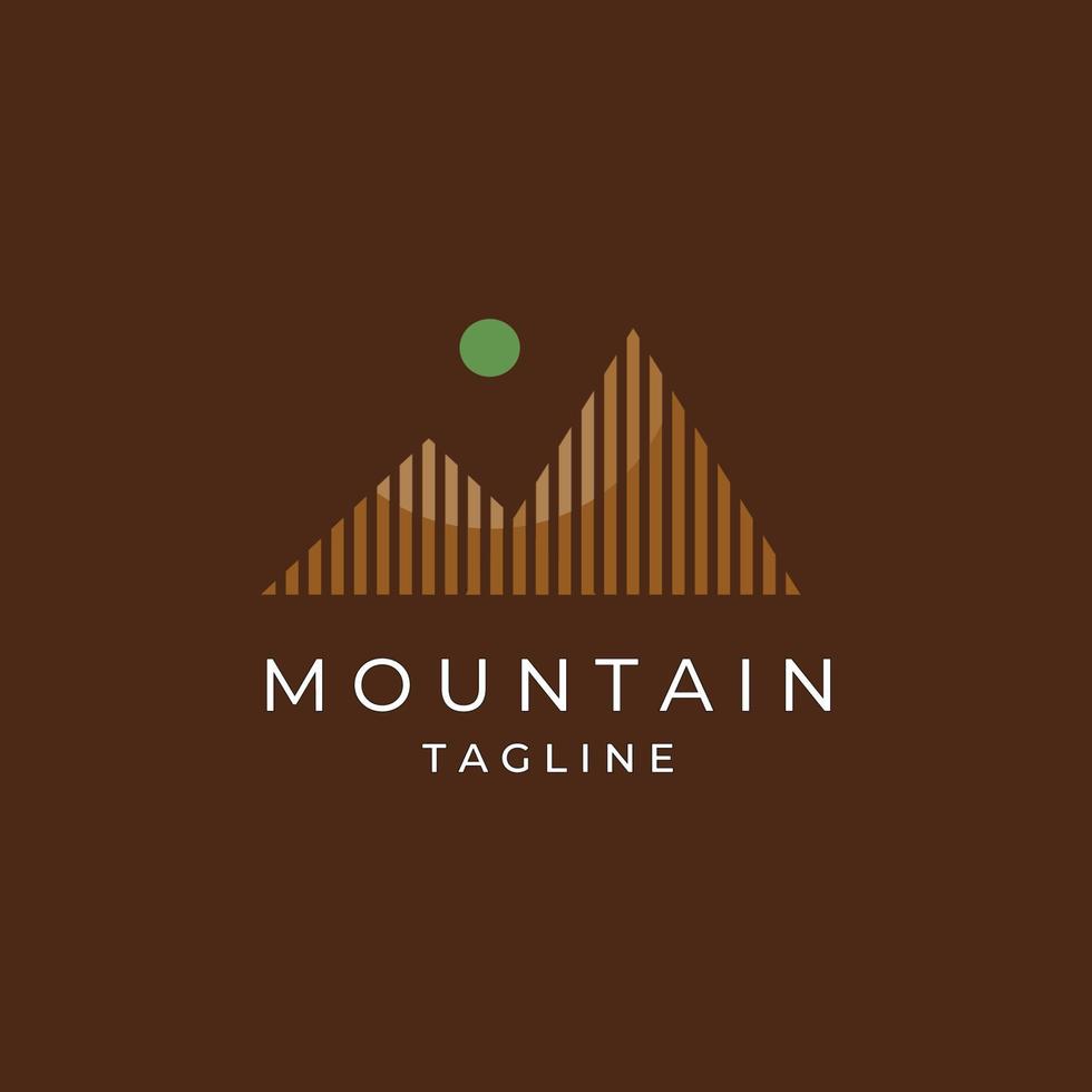 logo de montagne insigne conception d'illustration vectorielle moderne vecteur