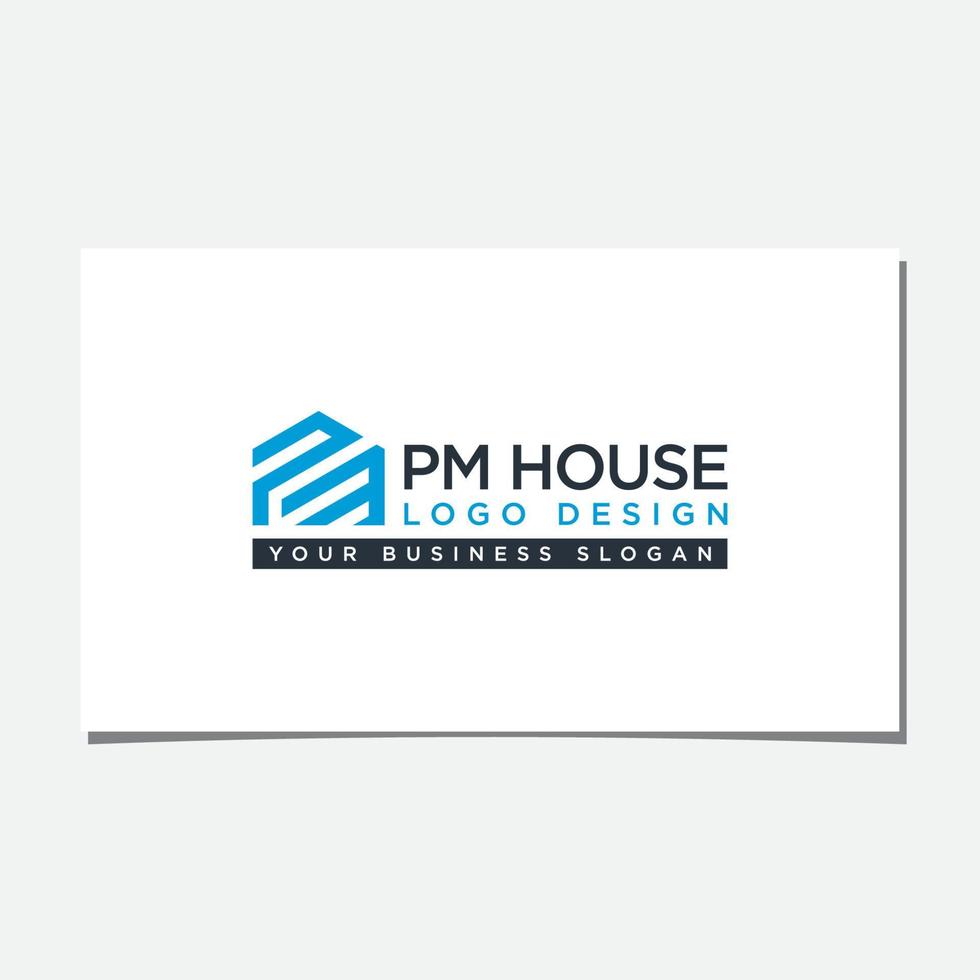 vecteur de conception de logo maison pm