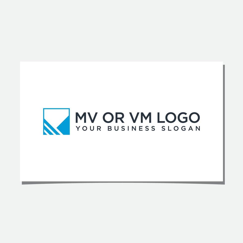vecteur de conception de logo vm ou mv