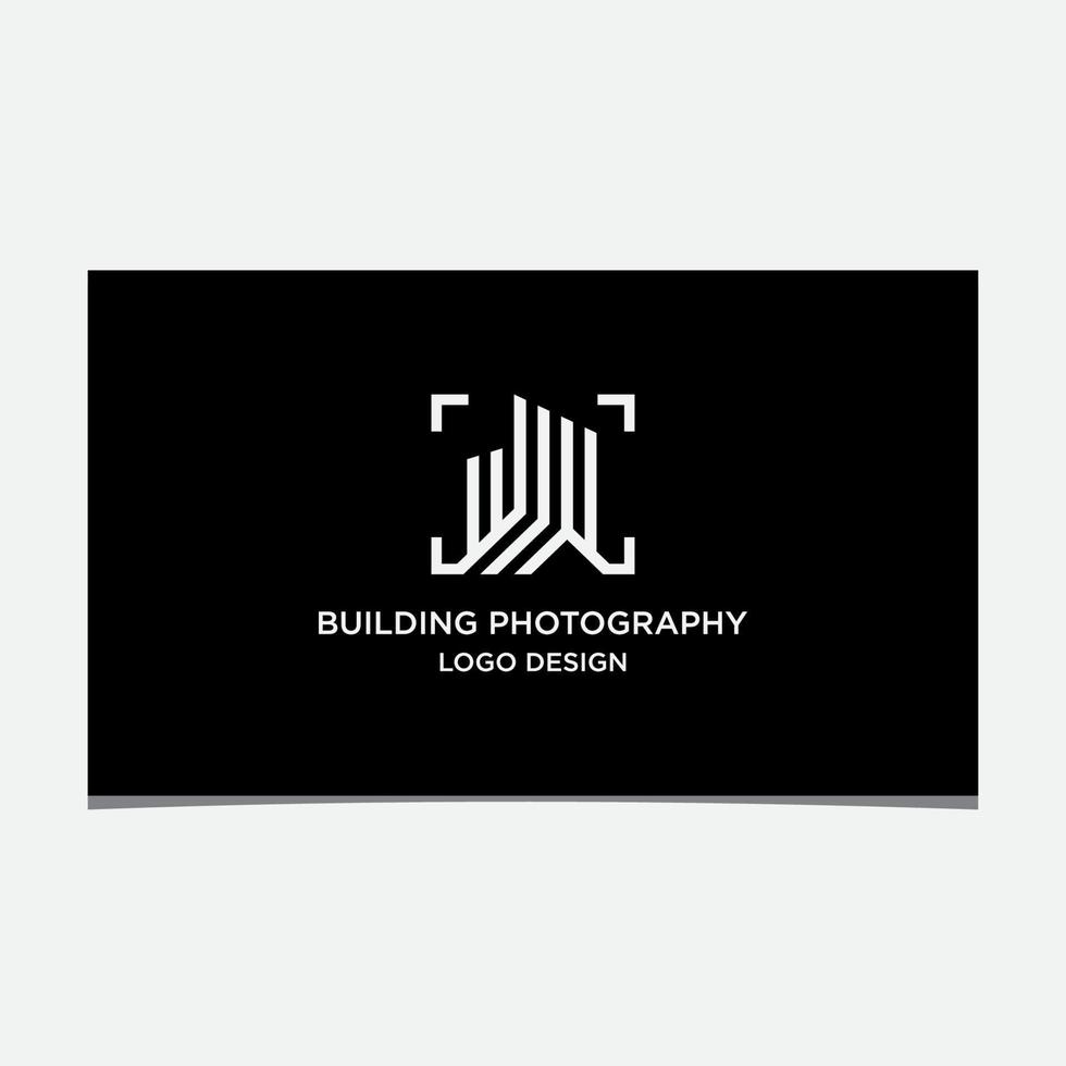 bâtiment photographie logo design vecteur