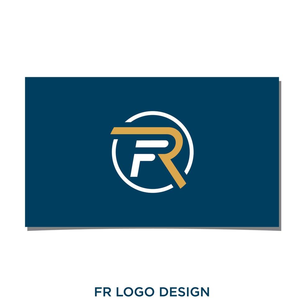 vecteur de conception de logo fr ou rf