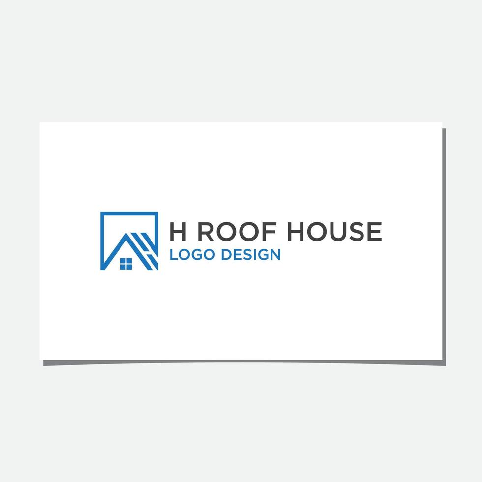 vecteur de conception de logo de toit h