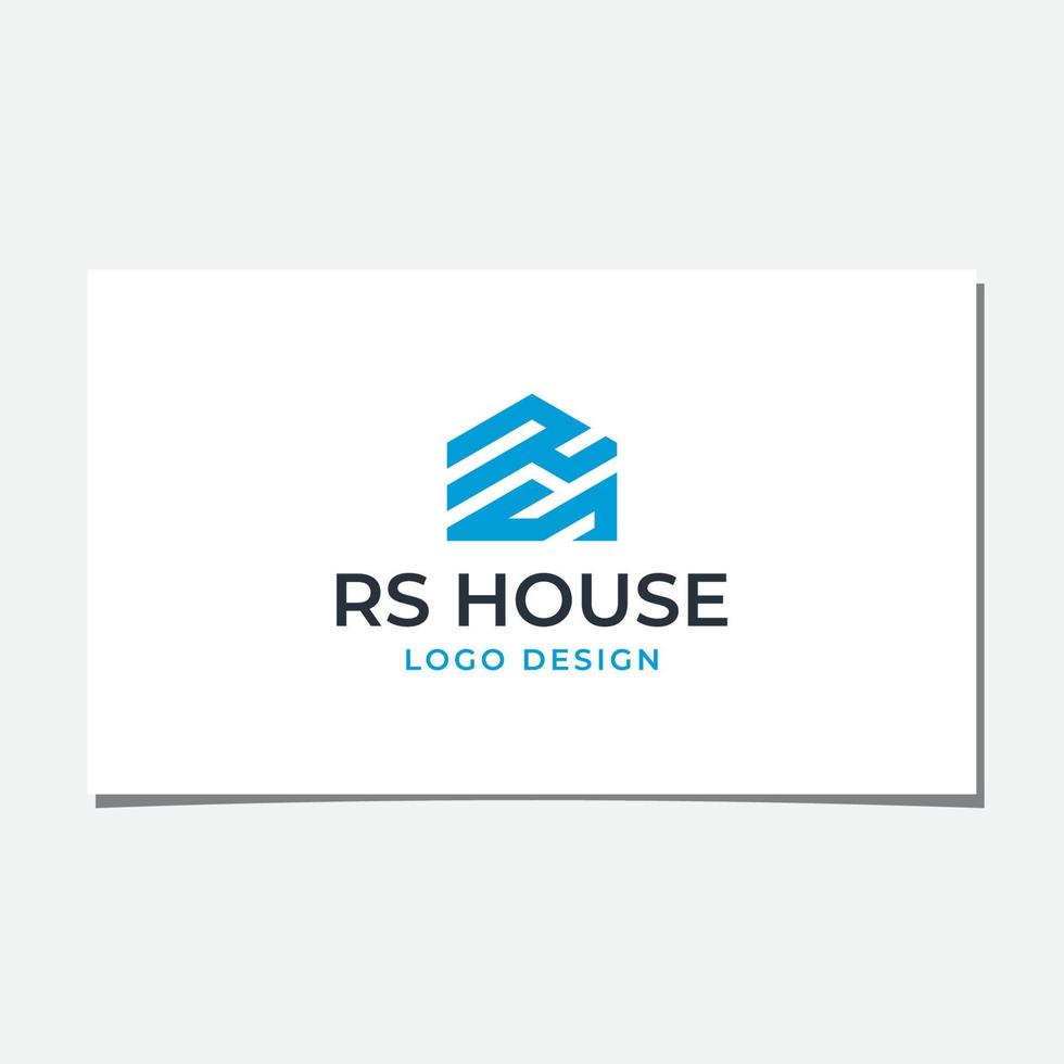 vecteur de conception de logo maison rs