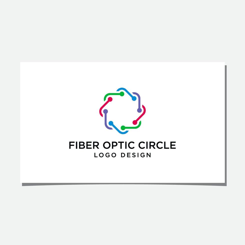 logo fibre optique ou rotation cinétique vecteur