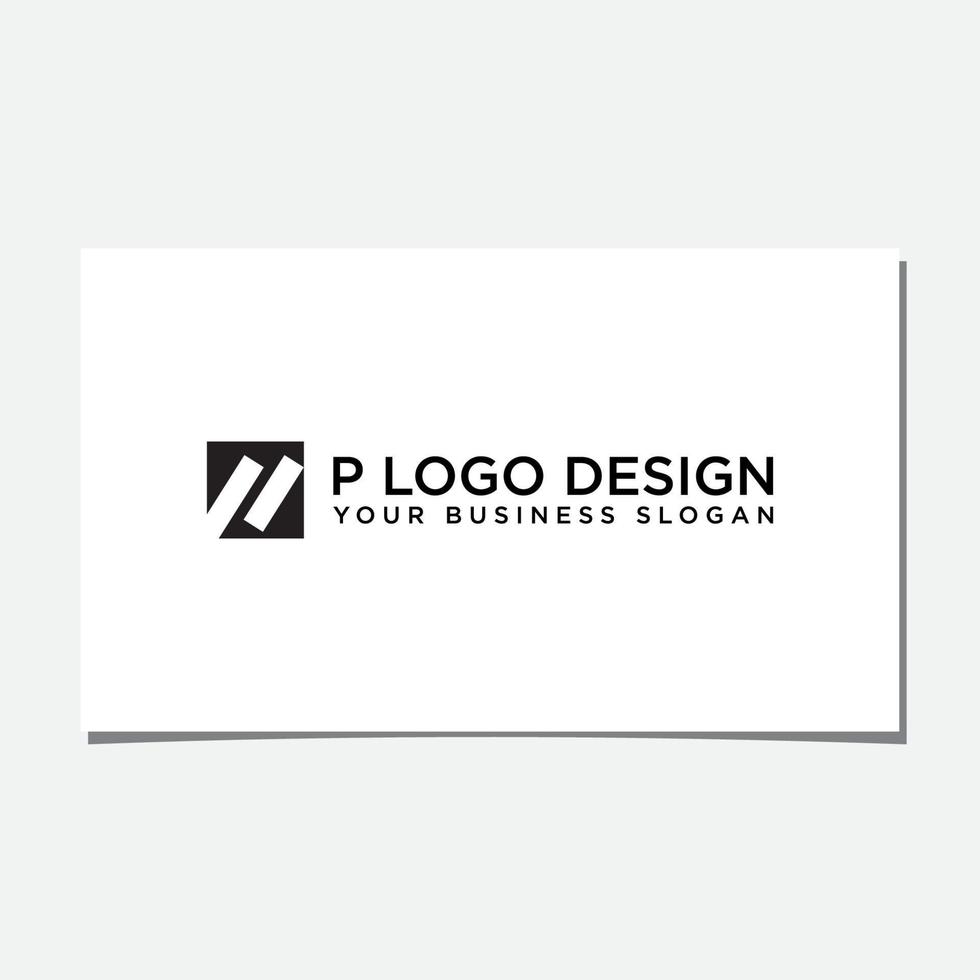 vecteur de conception de logo lignes p