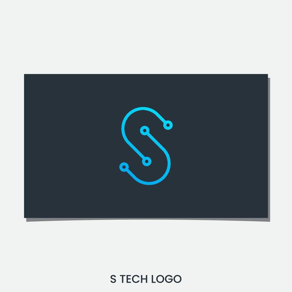 vecteur de conception de logo s tech.