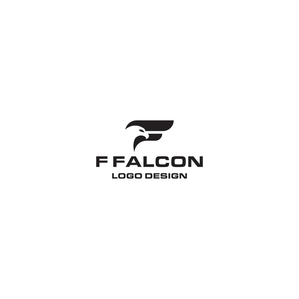 vecteur de conception de logo f faucon