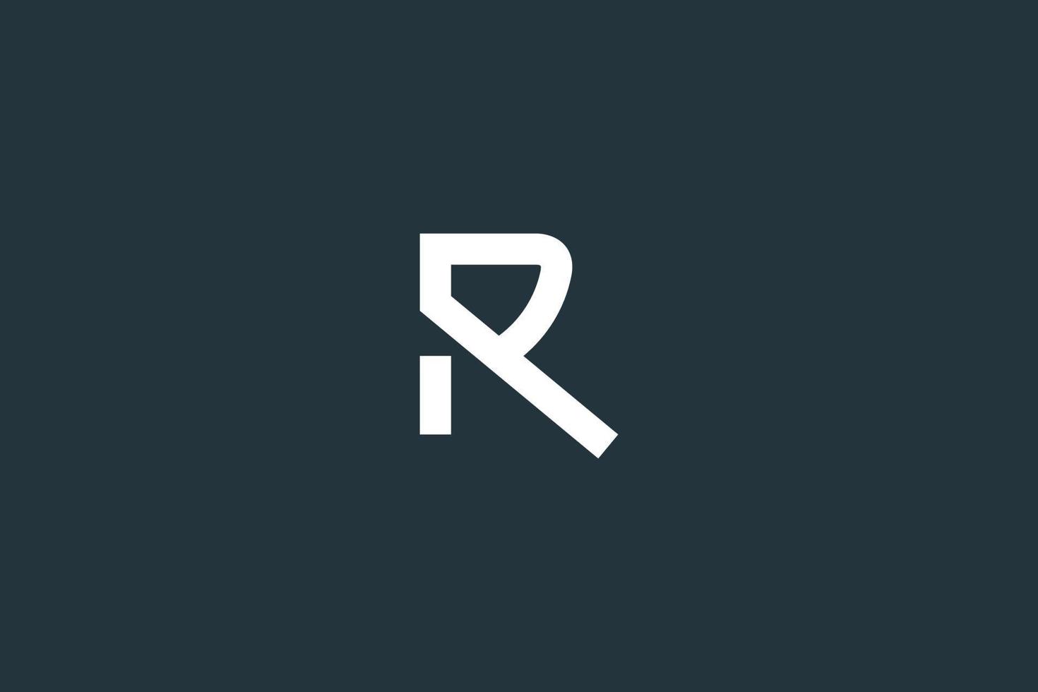 modèle de vecteur de conception de logo lettre initiale r minimal