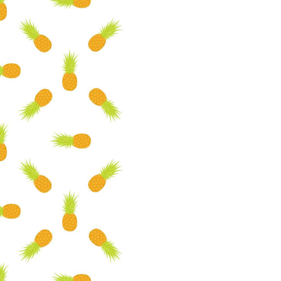 ananas isolé sur fond blanc. ananas de dessin animé. vecteur