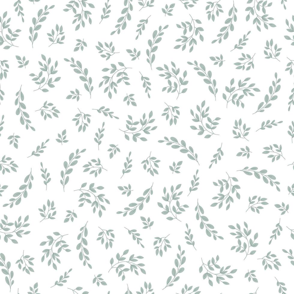 motif floral sans couture dans des couleurs vertes pastel délicates. motifs floraux vectoriels abstraits pour la mode, les textiles et les intérieurs. été délicat, motif floral printanier pour robe, textiles, papier d'emballage vecteur