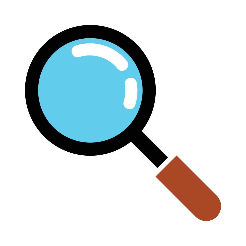 icône de recherche de lentille - lentille de recherche isolée, illustration de loupe - loupe de recherche vectorielle sur fond blanc. vecteur