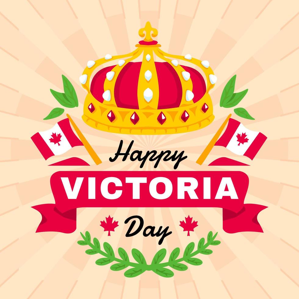 concept de bonne fête de victoria vecteur