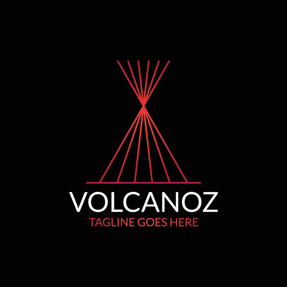 création de logo d'éruption volcanique vecteur