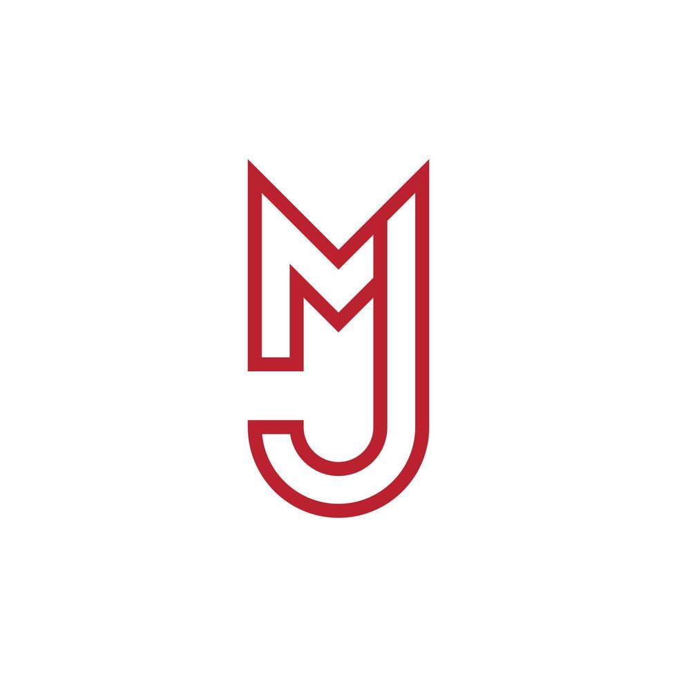 création de logo lettre mj ou jm vecteur