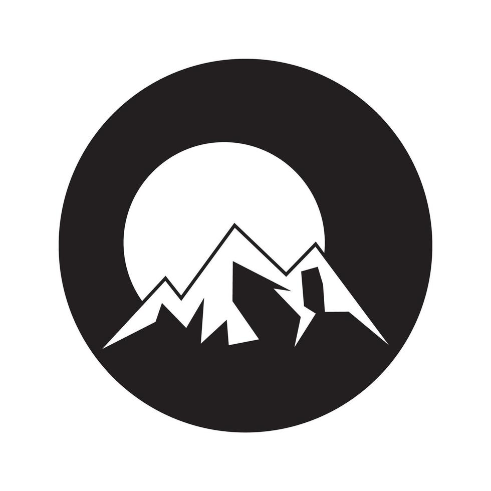 vecteur de conception de logo icône montagne