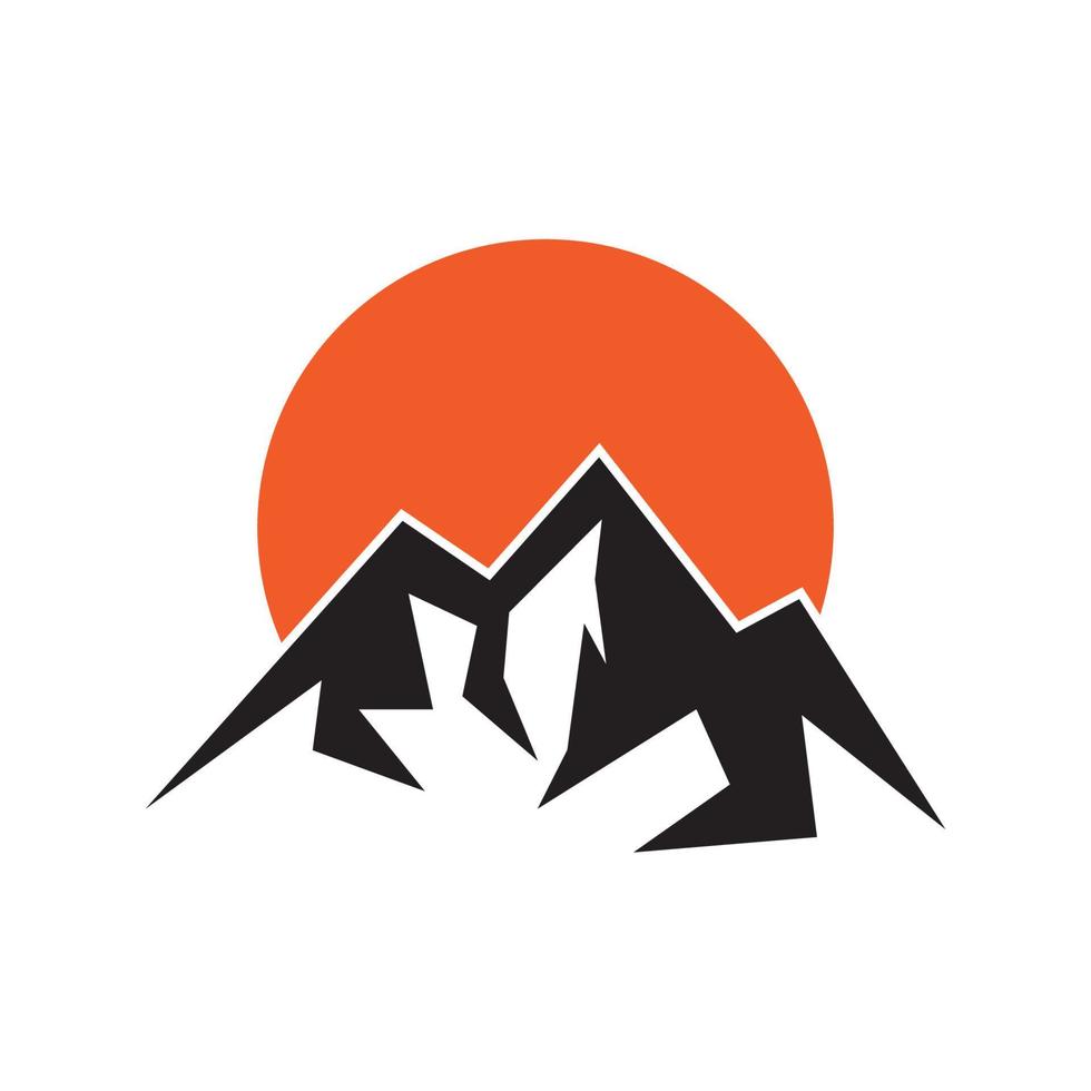 vecteur de conception de logo icône montagne