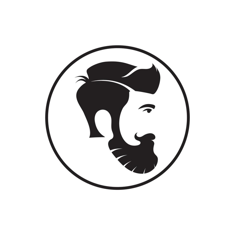 illustration d'icône de coupe de cheveux de style vecteur