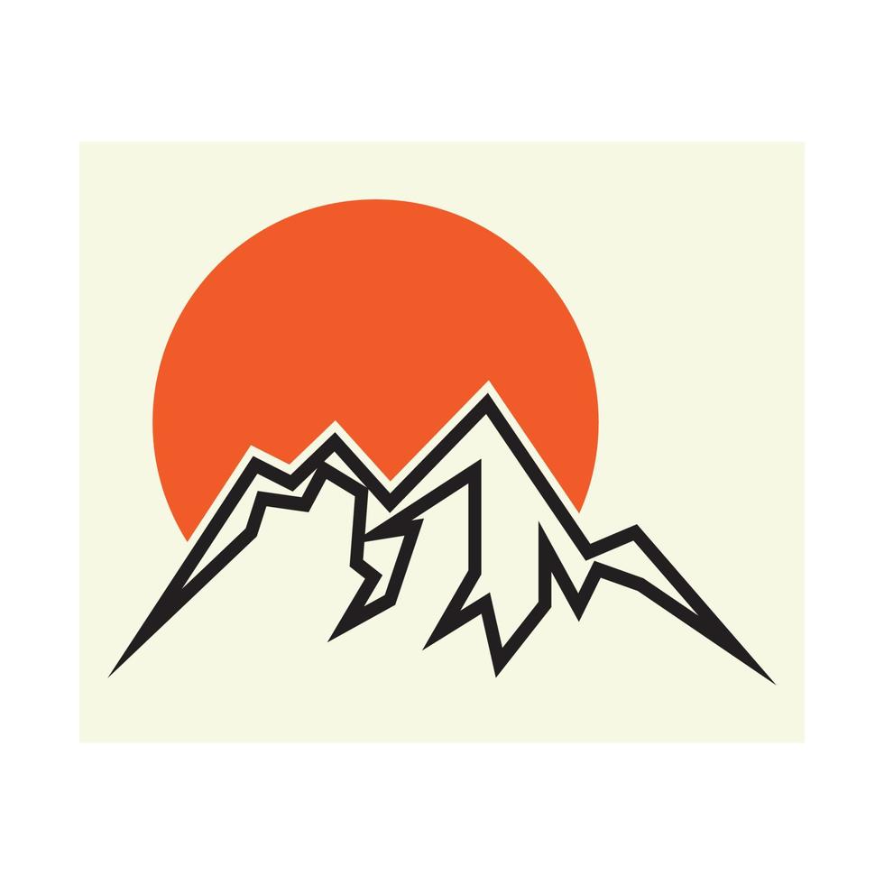 vecteur de conception de logo icône montagne