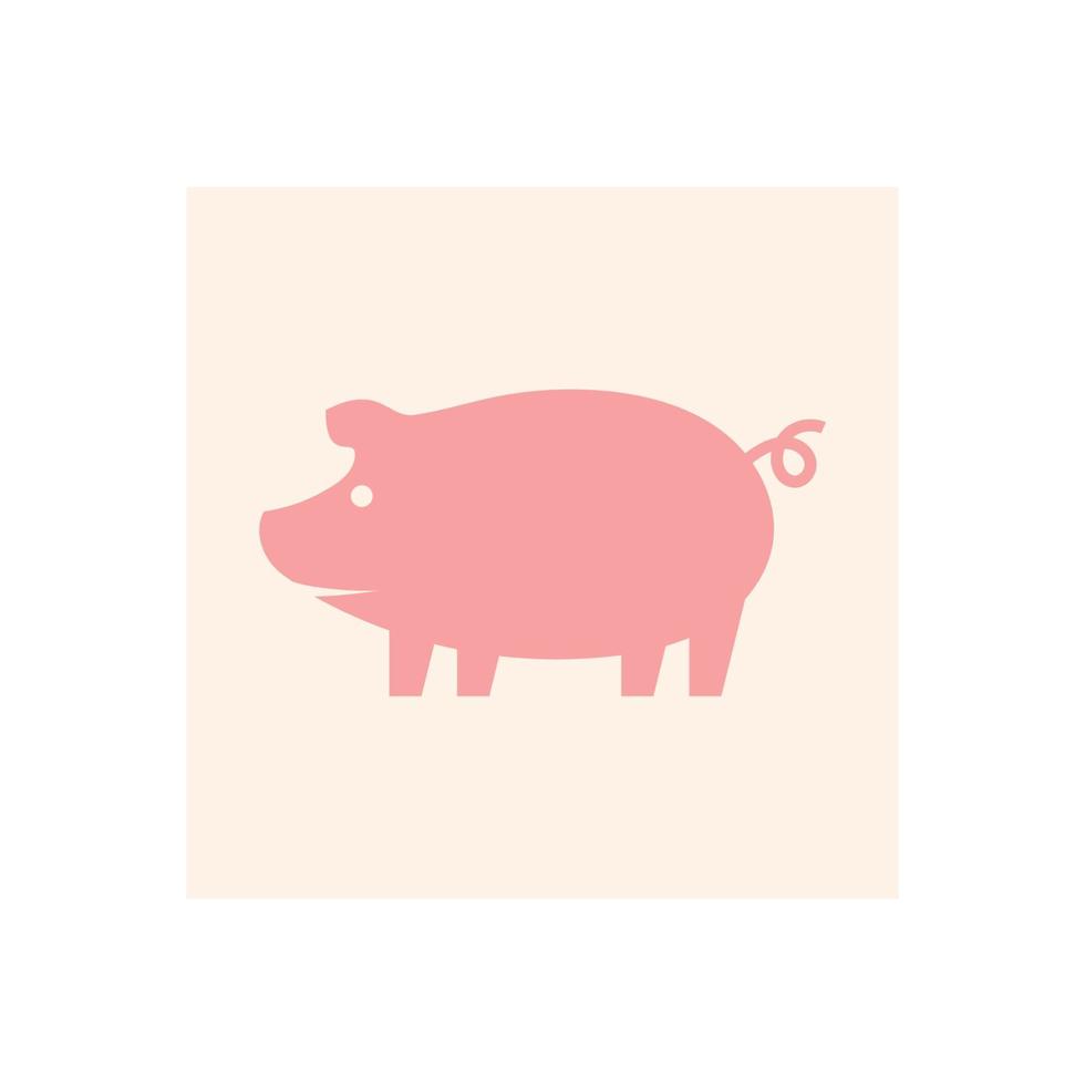 vecteur d'icône de conception de logo de cochon