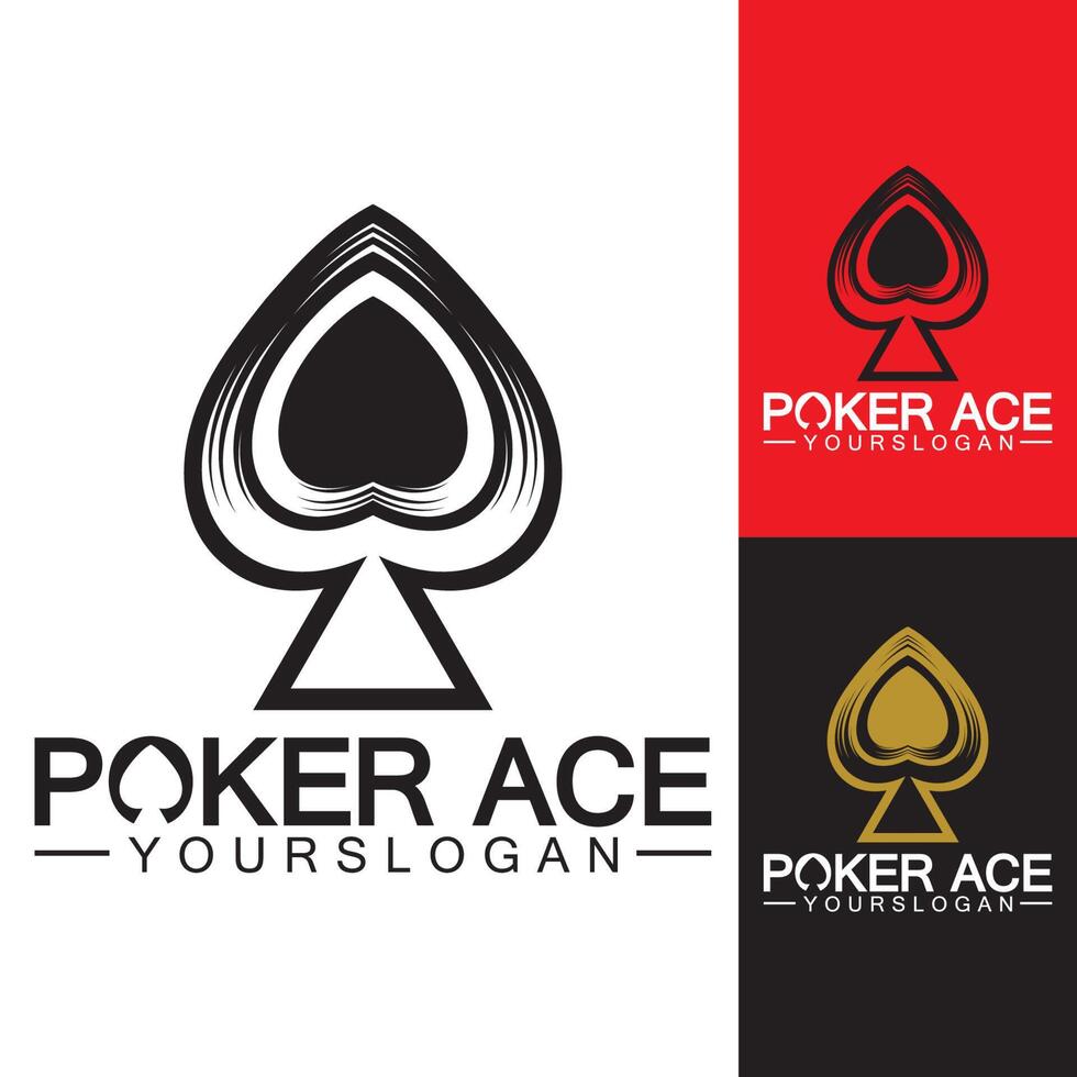 création de logo poker ace spade pour les affaires de casino, pari, jeu de cartes, spéculation, etc-vecteur vecteur