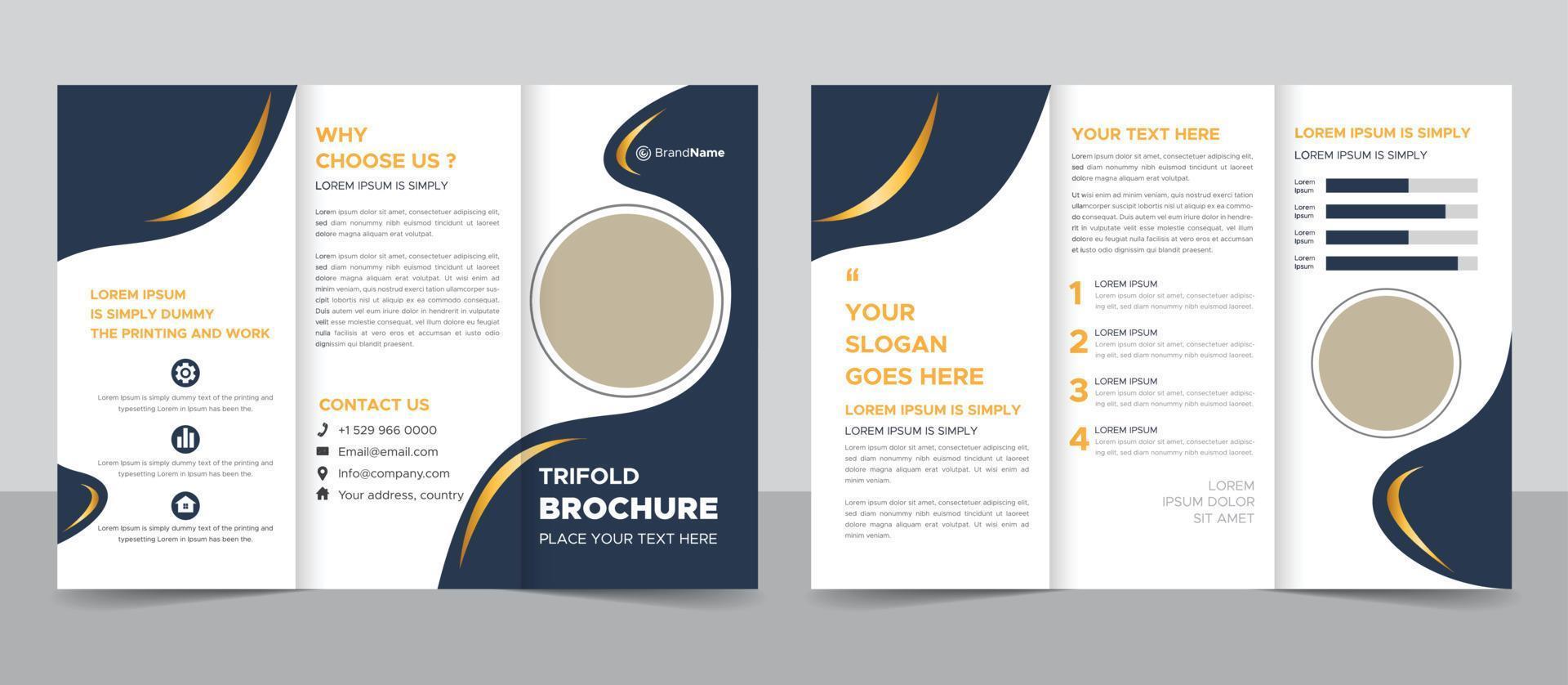 modèle de brochure à trois volets moderne et professionnel d'entreprise. vecteur