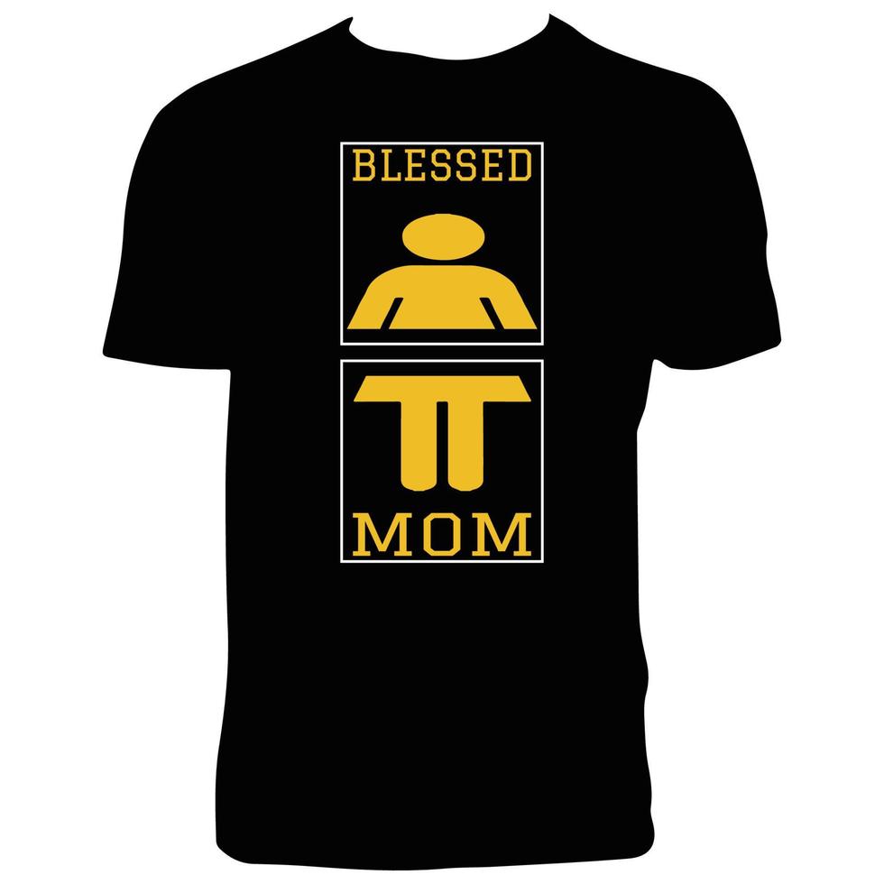 conception de t-shirt maman bénie vecteur