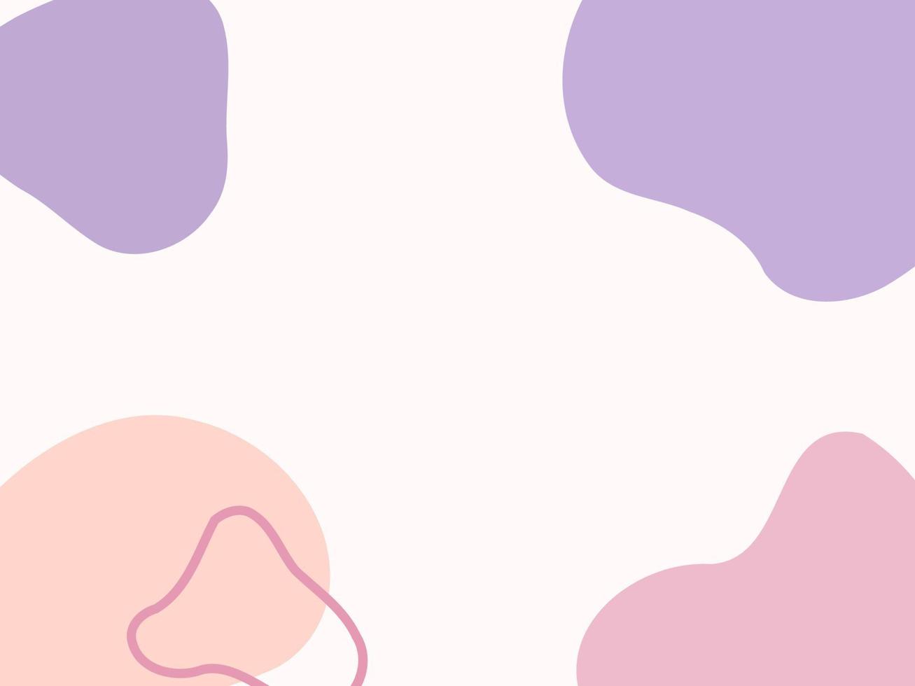 affiche de modèle de papier peint de fond esthétique de blob de couleur pastel minimaliste vecteur