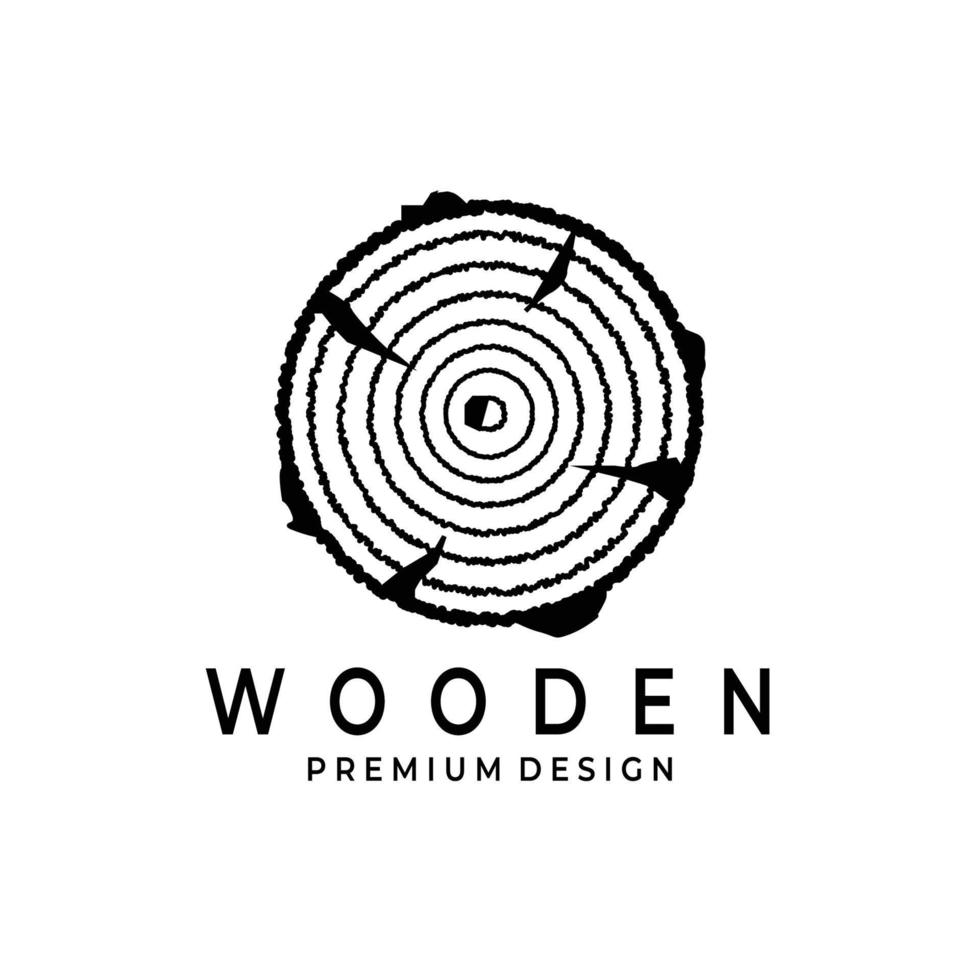 création de logo en bois, icône, vecteur, illustration vecteur