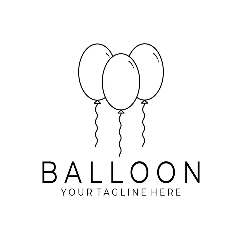 conception d'illustration vectorielle de logo de ballon, trois ballons dans un cercle vecteur