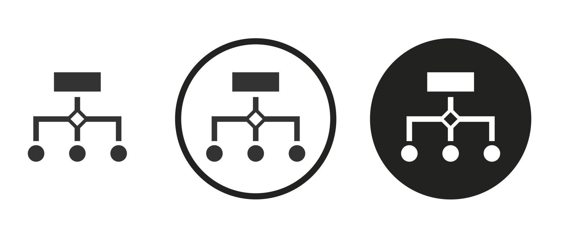 icône de la structure de l'organisation de l'entreprise. jeu d'icônes Web .illustration vectorielle vecteur