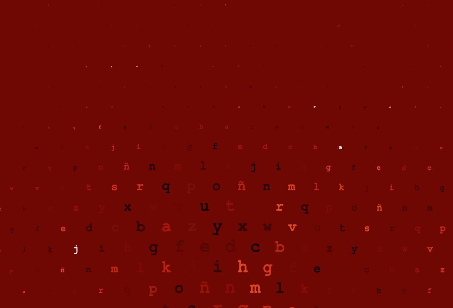 couverture vectorielle rouge foncé avec symboles anglais. vecteur