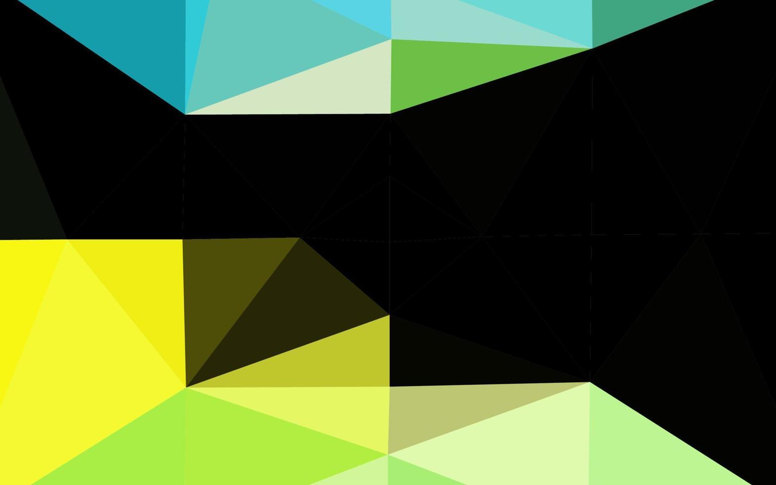 modèle de mosaïque triangle vecteur vert clair, jaune.
