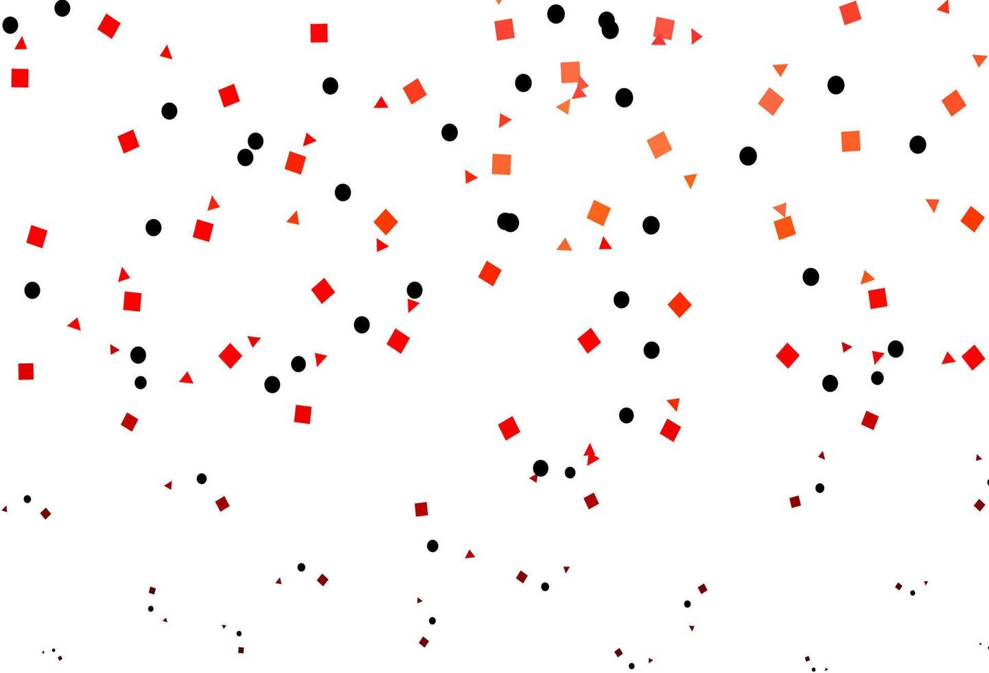 modèle vectoriel rouge clair avec cristaux, cercles, carrés.