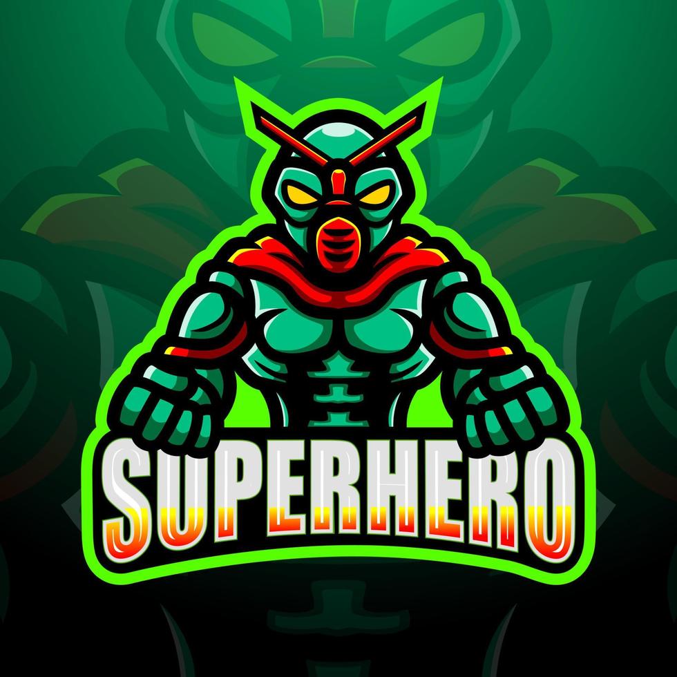 création de logo esport mascotte de super-héros vecteur