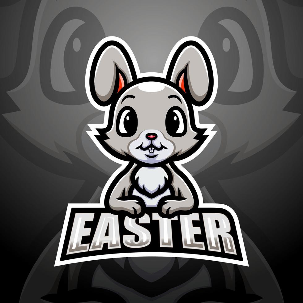 création de logo esport mascotte lapin de pâques vecteur