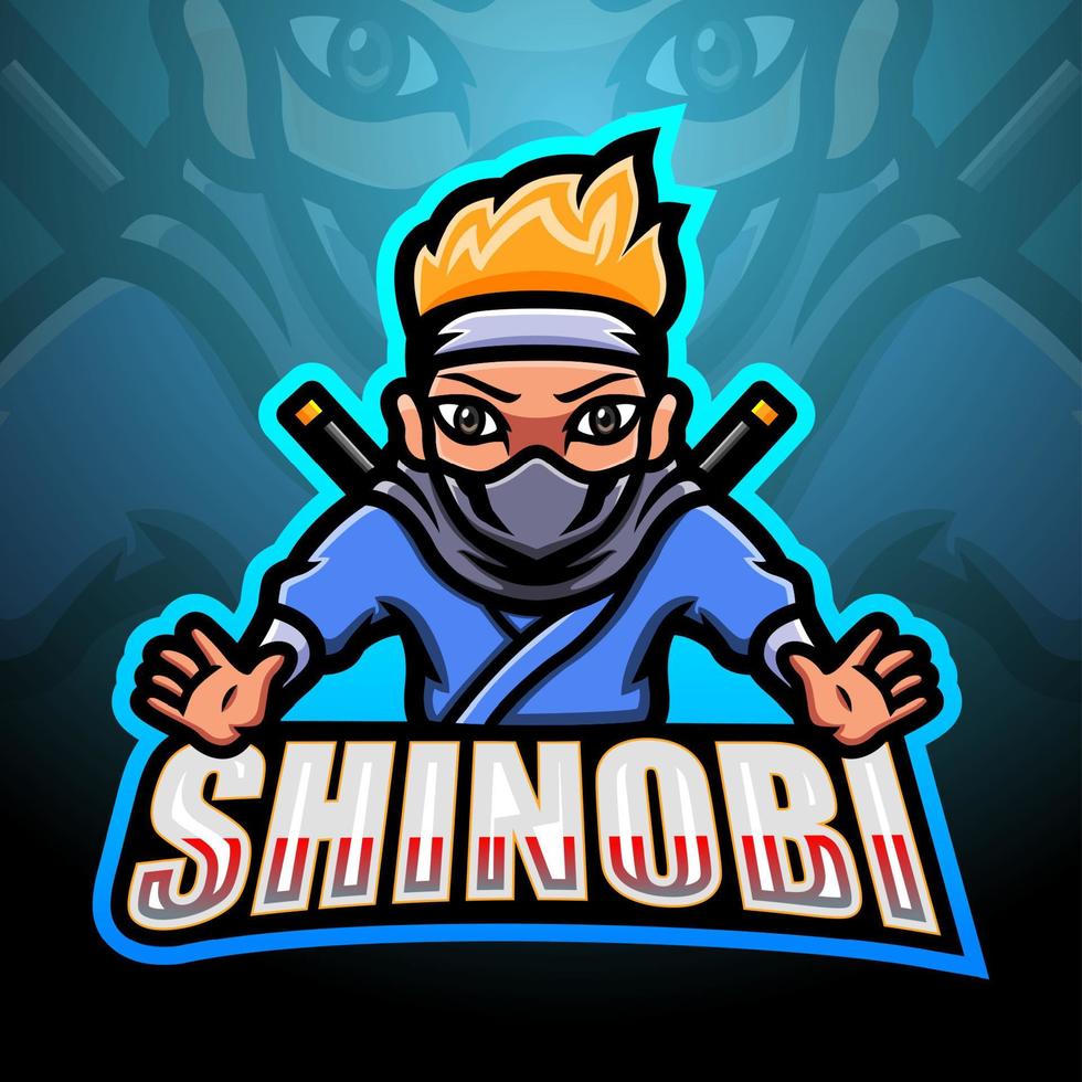 création de logo esport mascotte shinobi vecteur