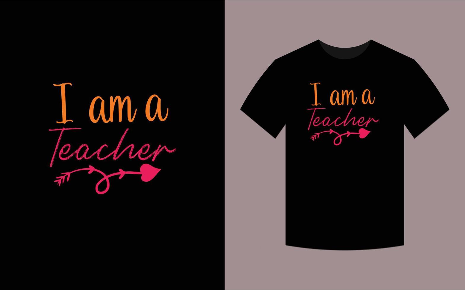 je suis enseignant, conception de t-shirt vecteur