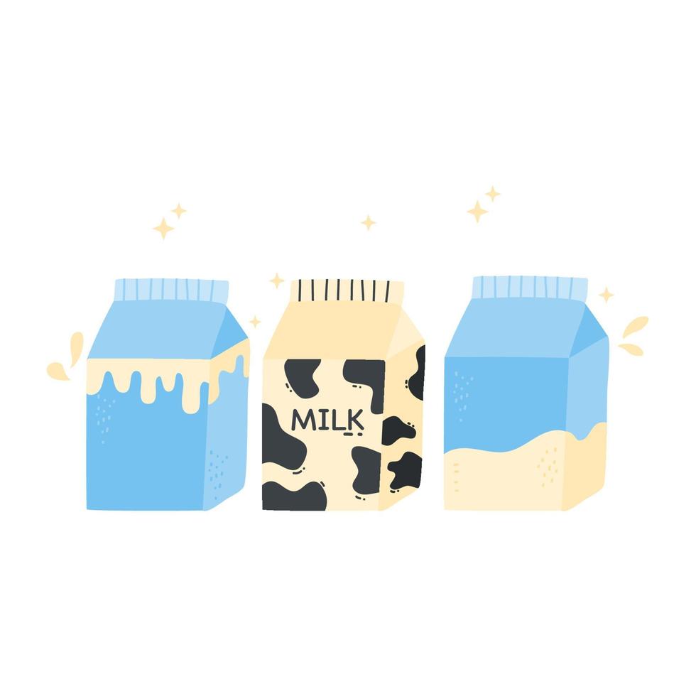 journée mondiale du lait dessinée à la main vecteur