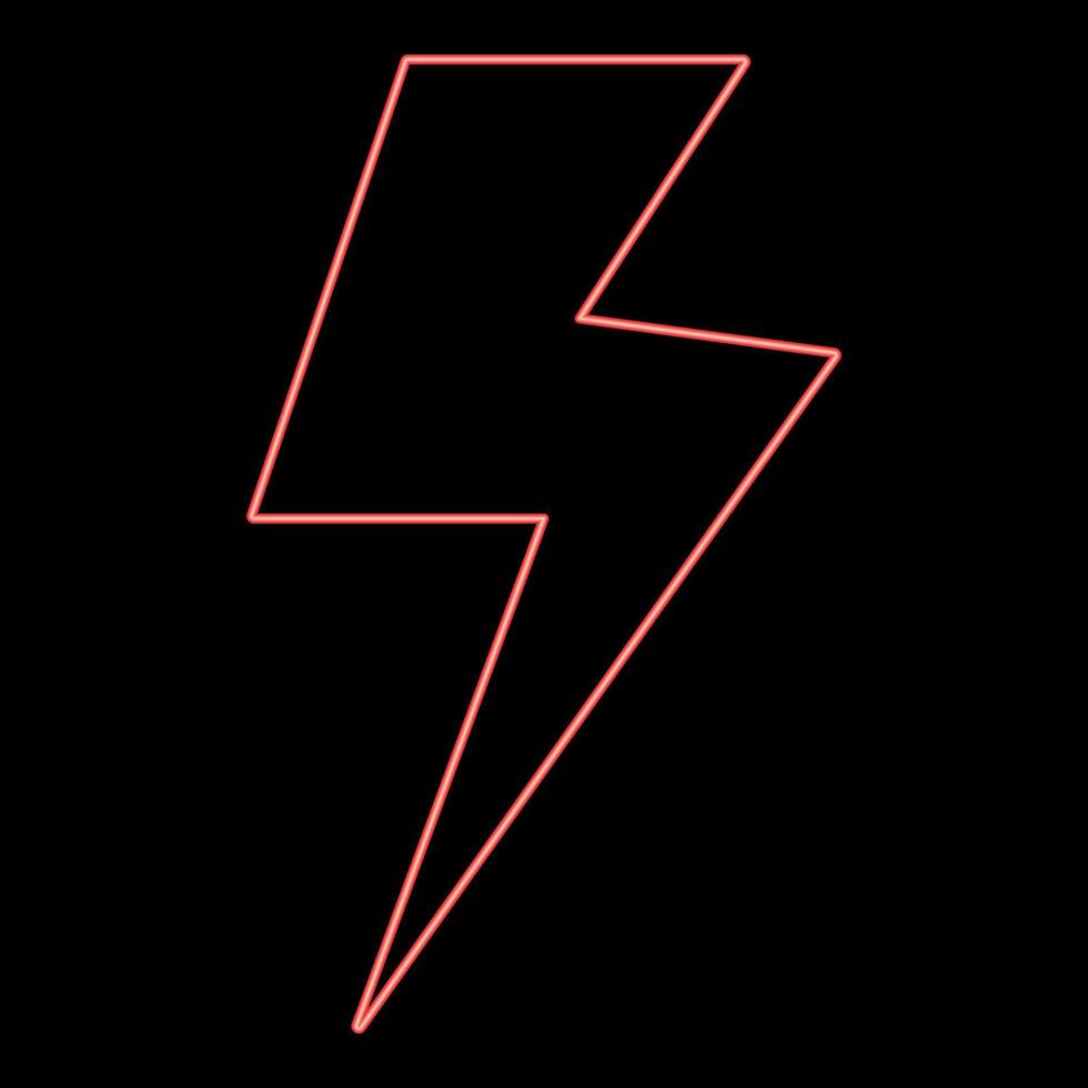 symbole néon électricité couleur rouge illustration vectorielle image de style plat vecteur