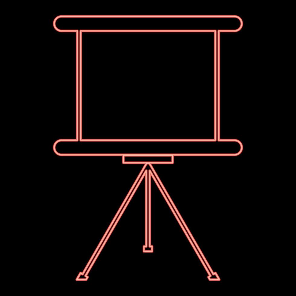 tableau de présentation d'entreprise néon illustration vectorielle de couleur rouge image de style plat vecteur