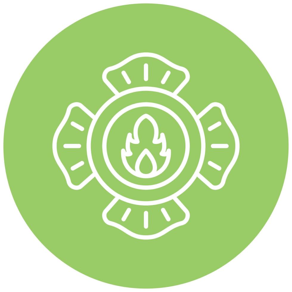 style d'icône d'insigne de pompier vecteur