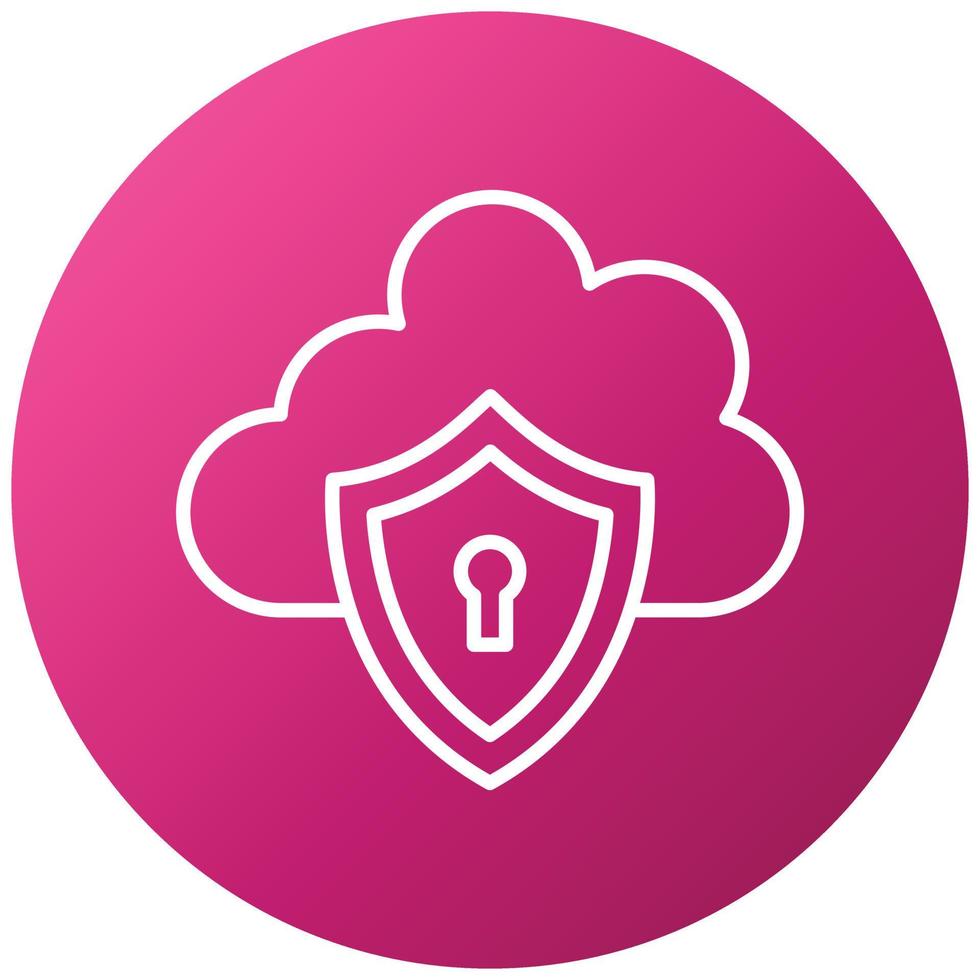 style d'icône de sécurité cloud vecteur