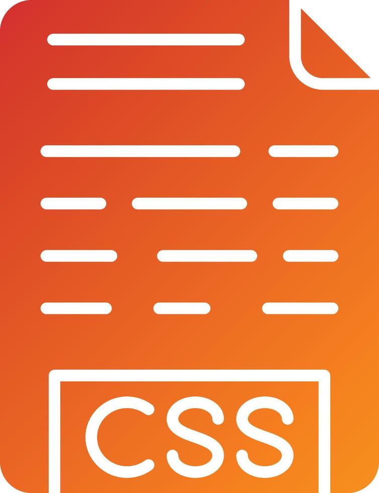 style d'icône de fichier css vecteur