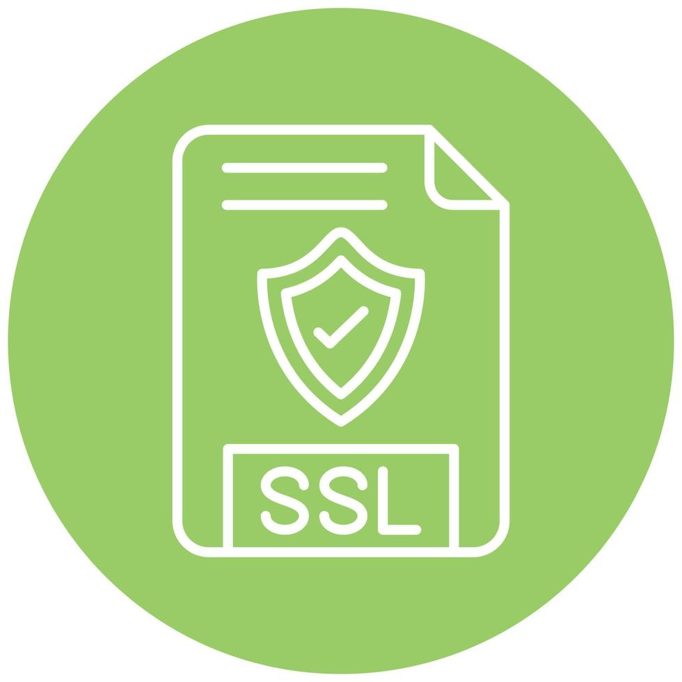 style d'icône de fichier ssl vecteur