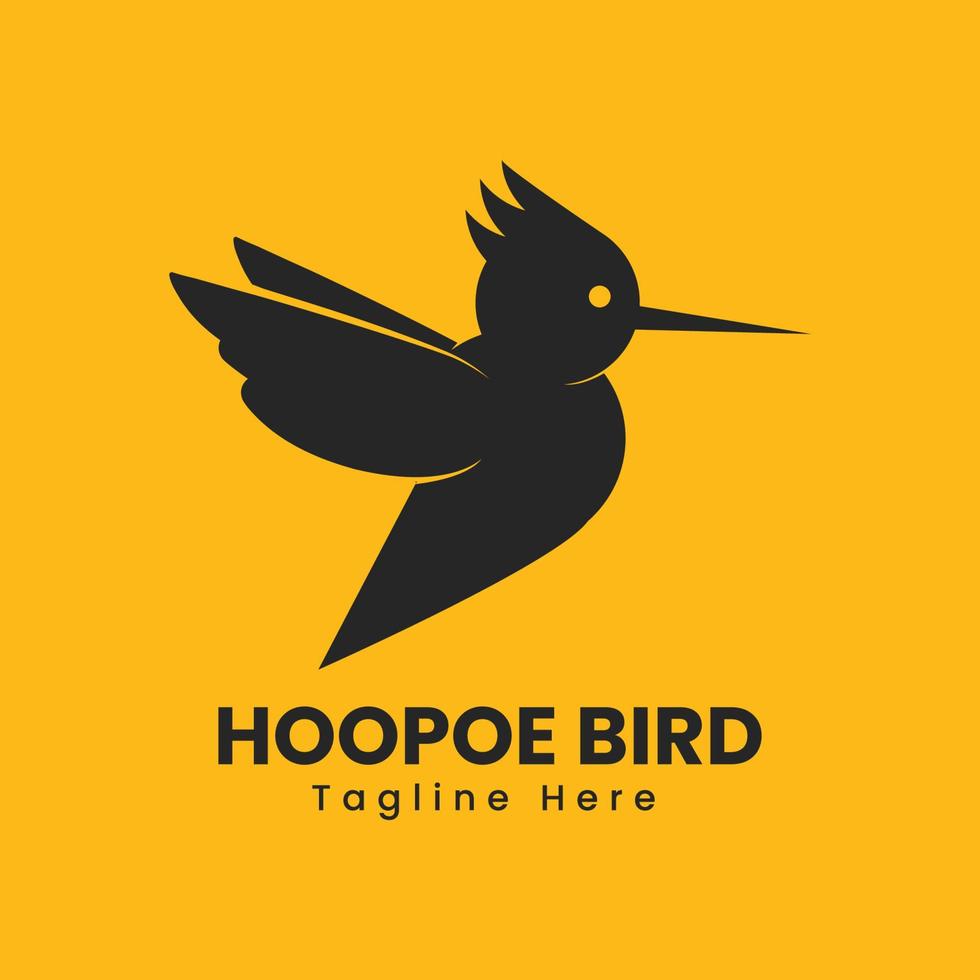 modèle de conception de logo oiseau hoope vecteur