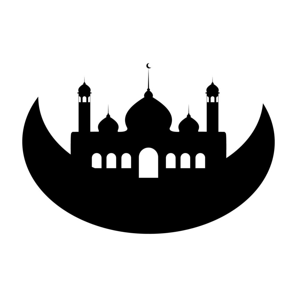 illustration du vecteur de silhouette de mosquée islamique